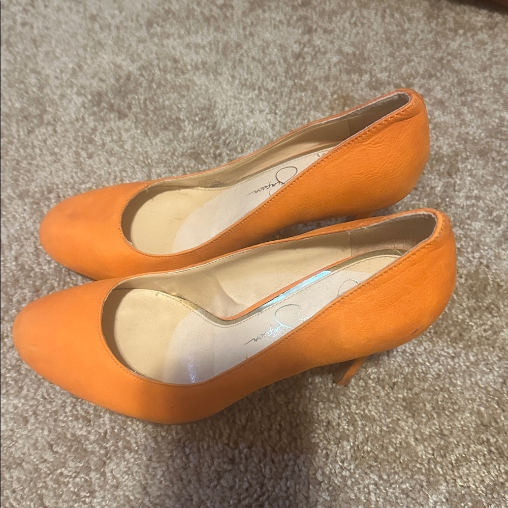 Jessica Simpson Bold Orange Heels - Picture 3 of 5